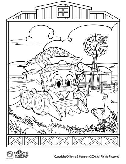 duck colouring page