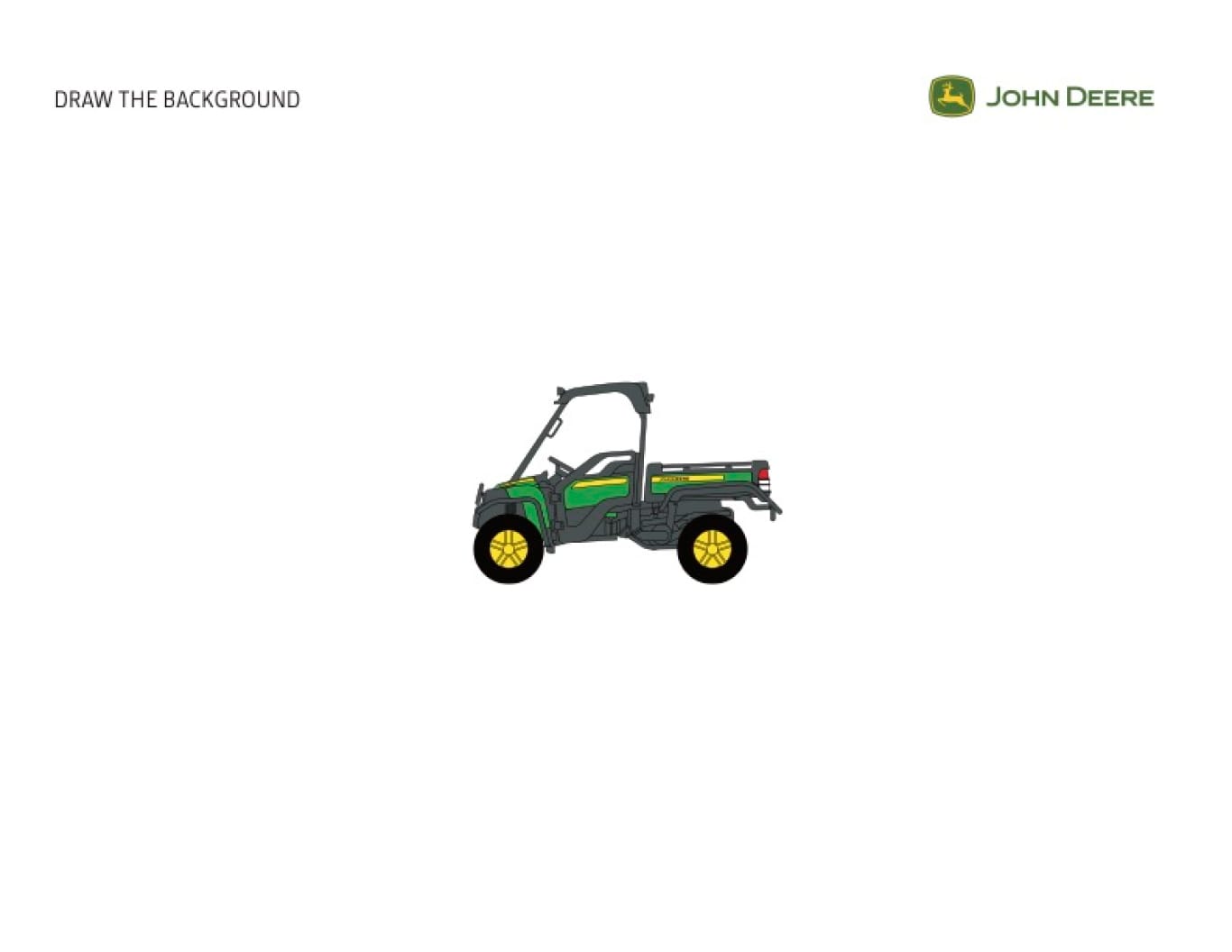 Line art of a John&nbsp;Deere Gator