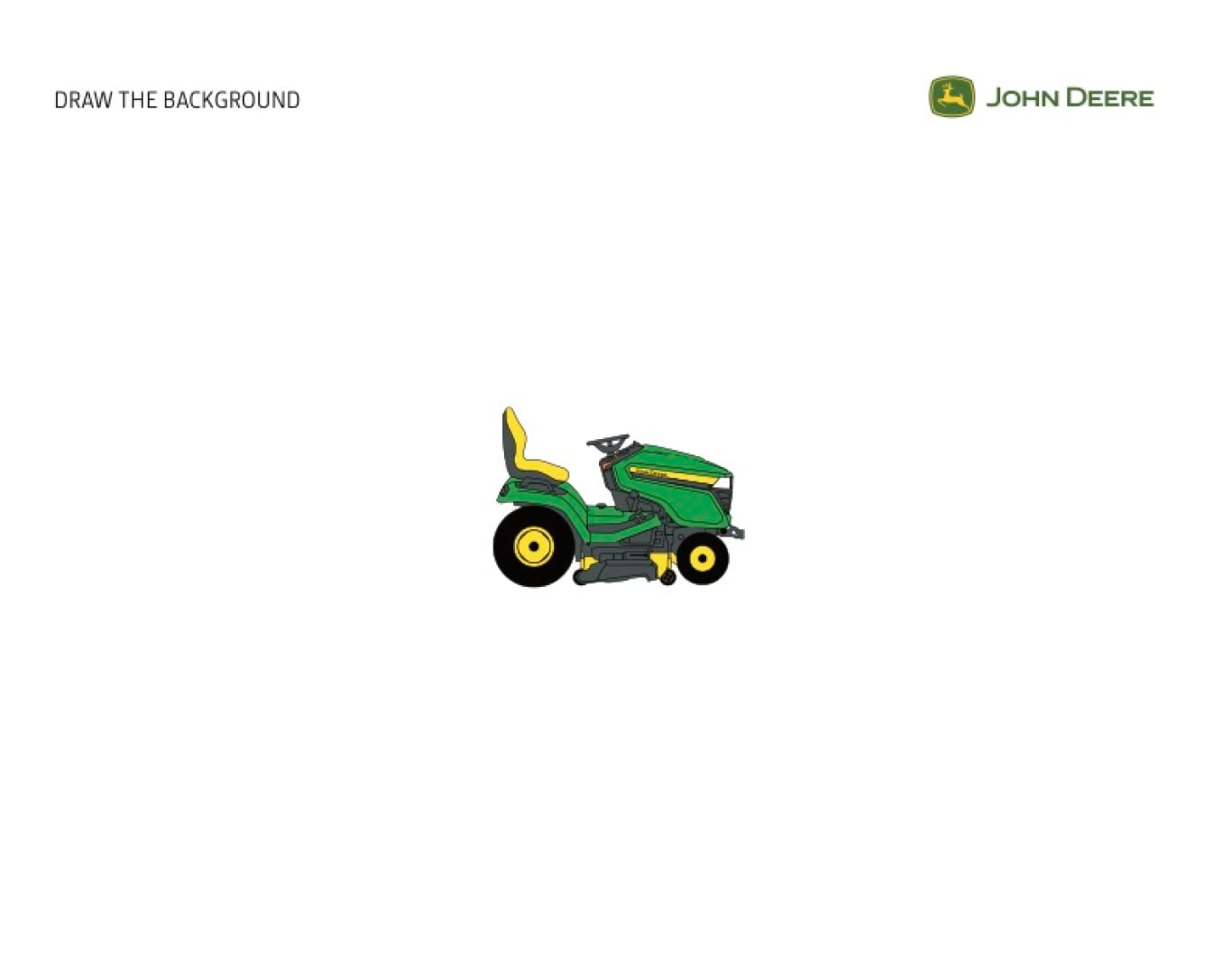 Line art of a John&nbsp;Deere Lawn Mower