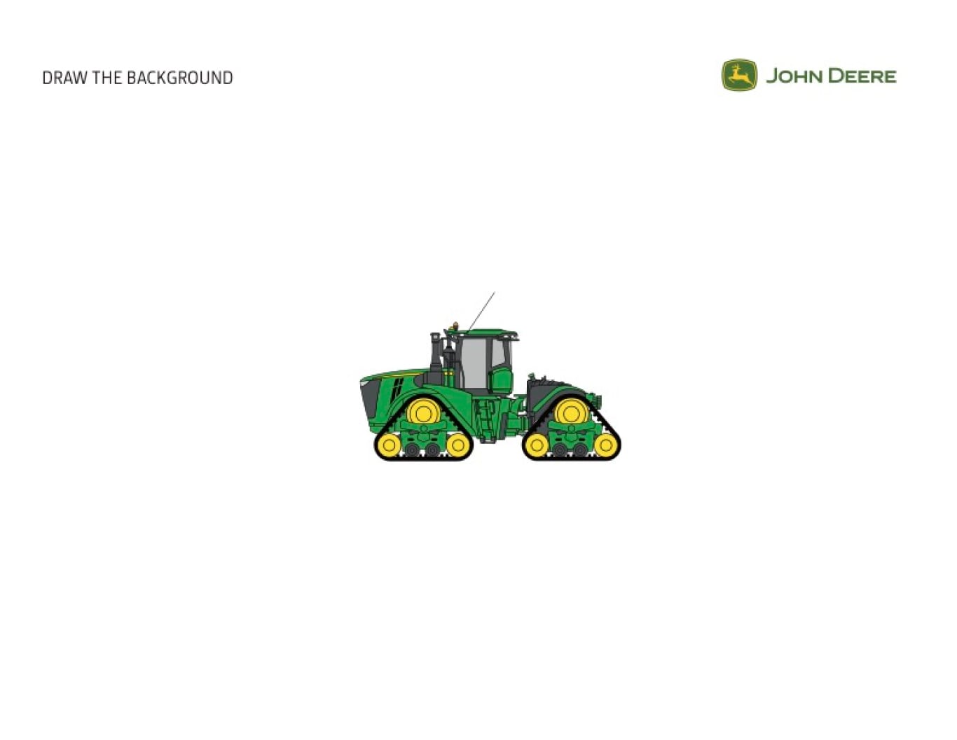 Line art of a John&nbsp;Deere Tracked Tractor