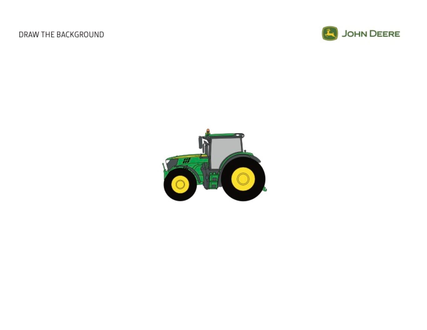 Line art of a John&nbsp;Deere Wheeled Tractor