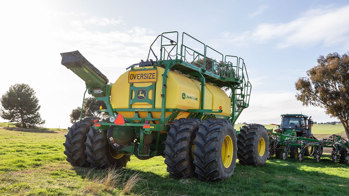 John&nbsp;Deere C650 tow-behind Air Cart Seeder.