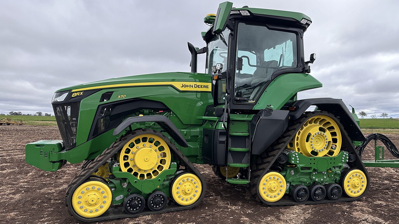 John&nbsp;Deere tractor in a field