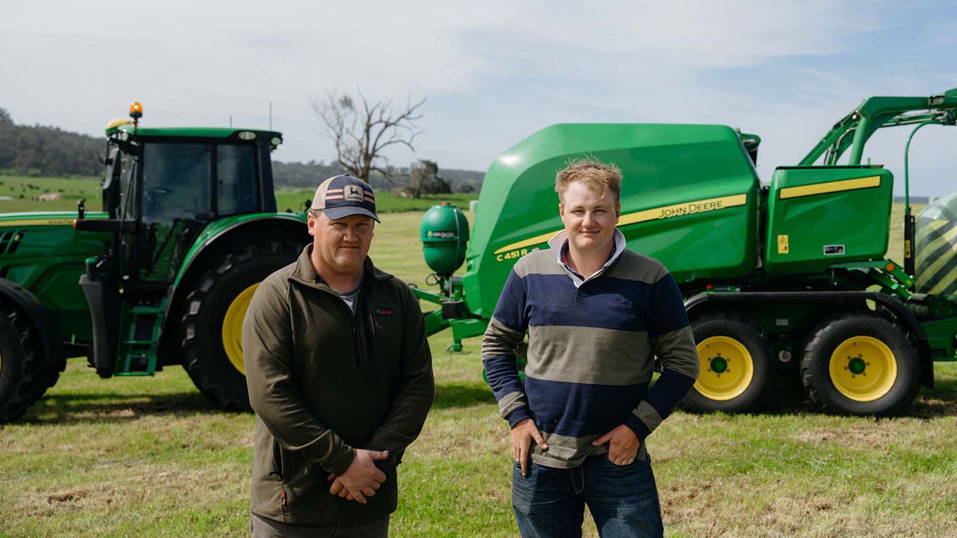 Daryl Fleming and his son Lachlan are the fourth and fifth generation dairy farmers located at Willung in Victoria