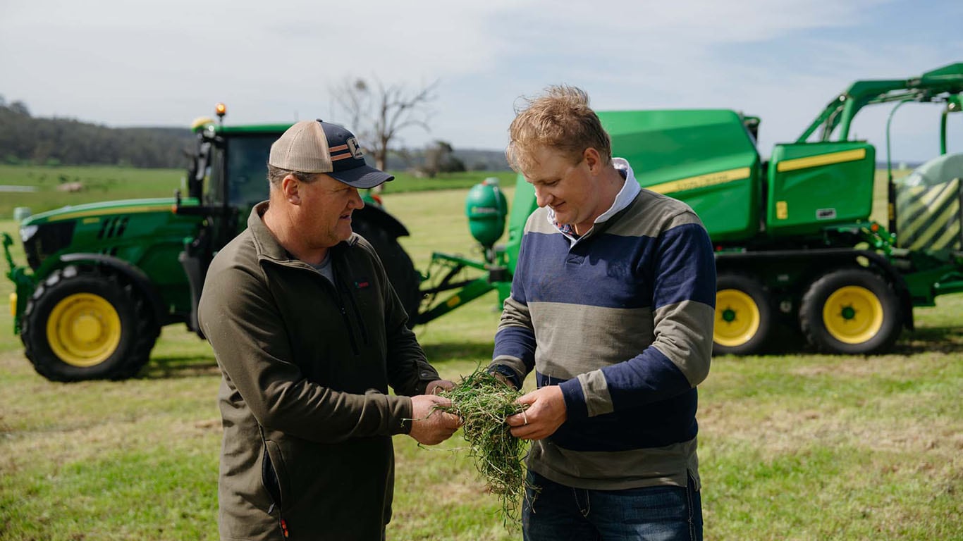The purchase of a John Deere C451R Combi Baler has been transformational for the Flemings' hay and silage production