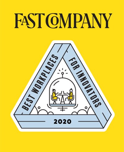 Award from Fast Company for Best Workplaces for Innovators in 2020