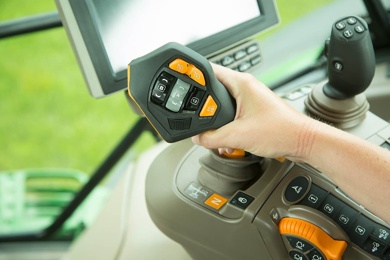 CommandPro is a customisable, ergonomic joystick that can control tractor speed, acceleration and implement functions.