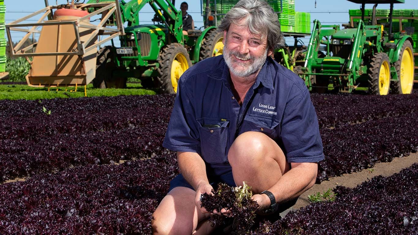 Kevan Dobra with his harvest