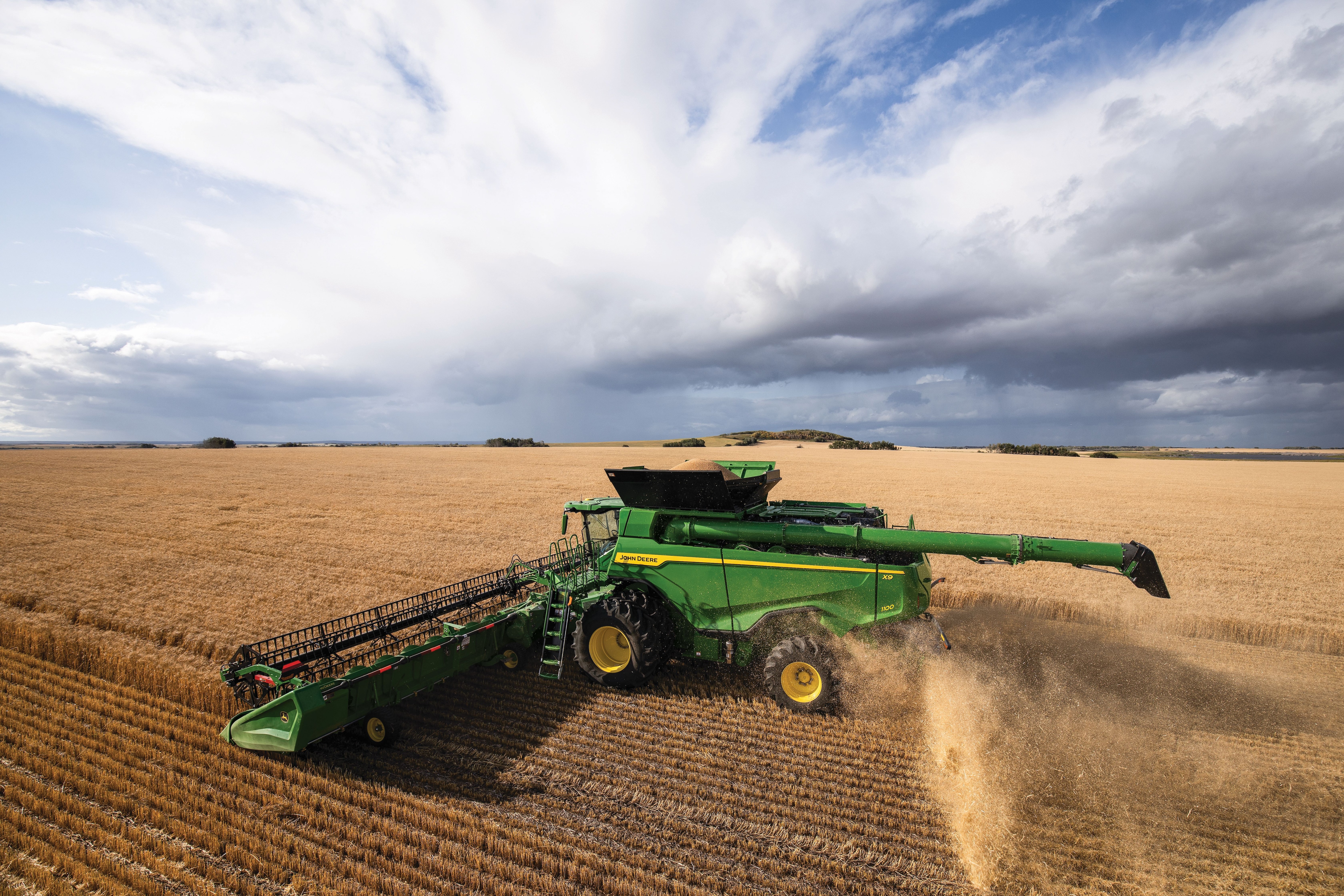 X Series Combine in a field