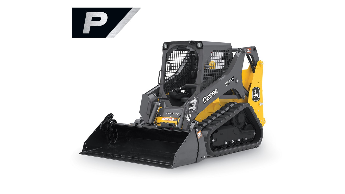 317 P-Tier Compact Track Loader with white background.