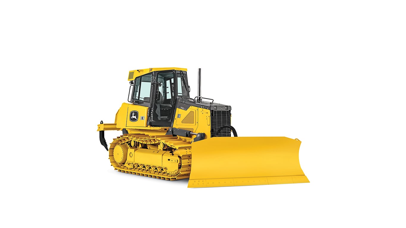 750J-II Dozer on white background