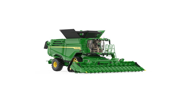 Front left-view of x9 1100 combine on a white background
