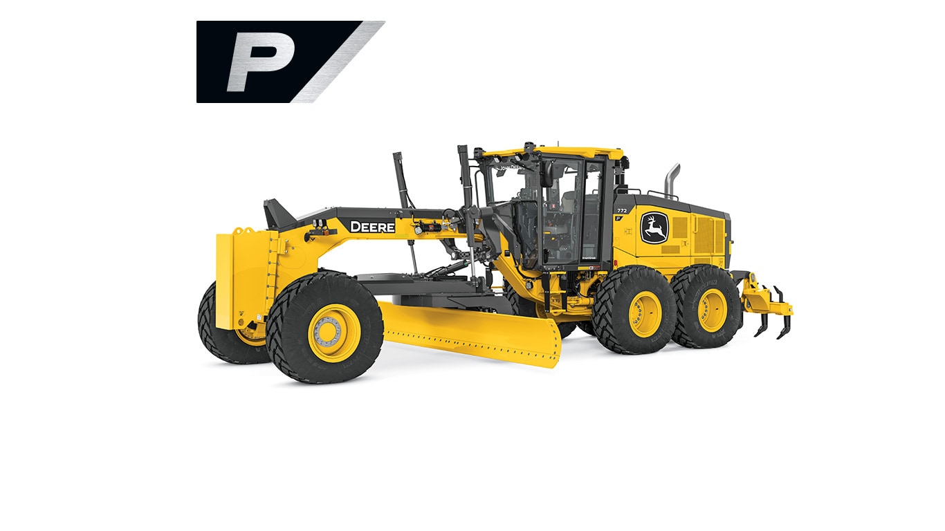 772 P-Tier motor grader on white background
