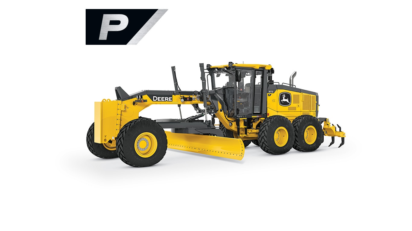 872 P-Tier motor grader on white background