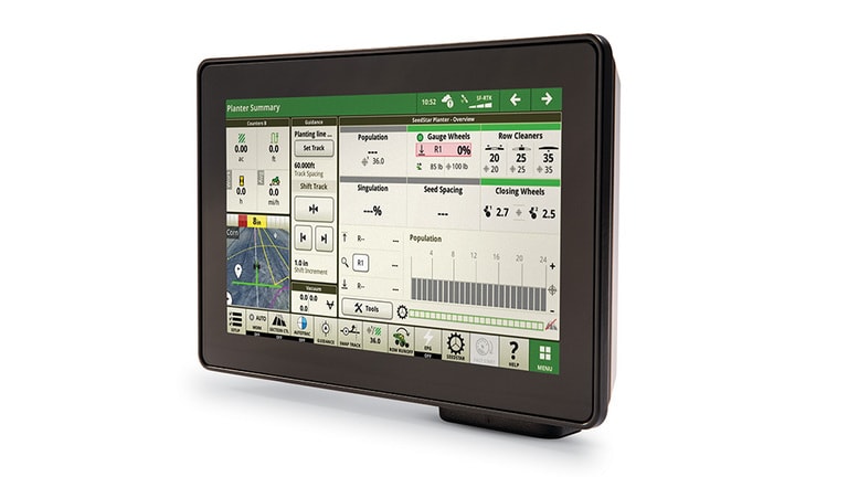 Tractor settings and performance touchscreen