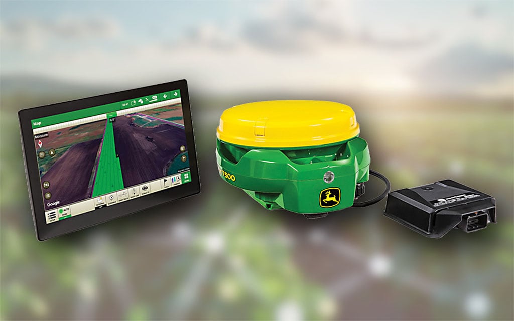 Showcase of products, including a G5 display, StarFire 7500, and JDLink Modem