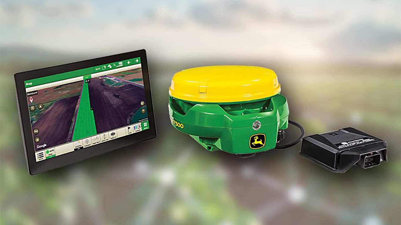 Showcase of products, including a G5 display, StarFire 7500, and JDLink Modem