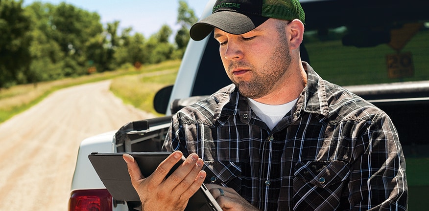 Person using a tablet