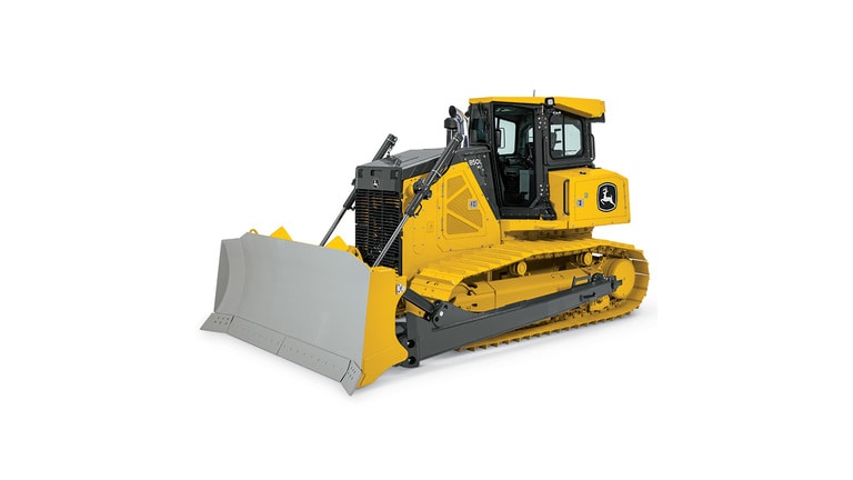 850L Dozer with a white background