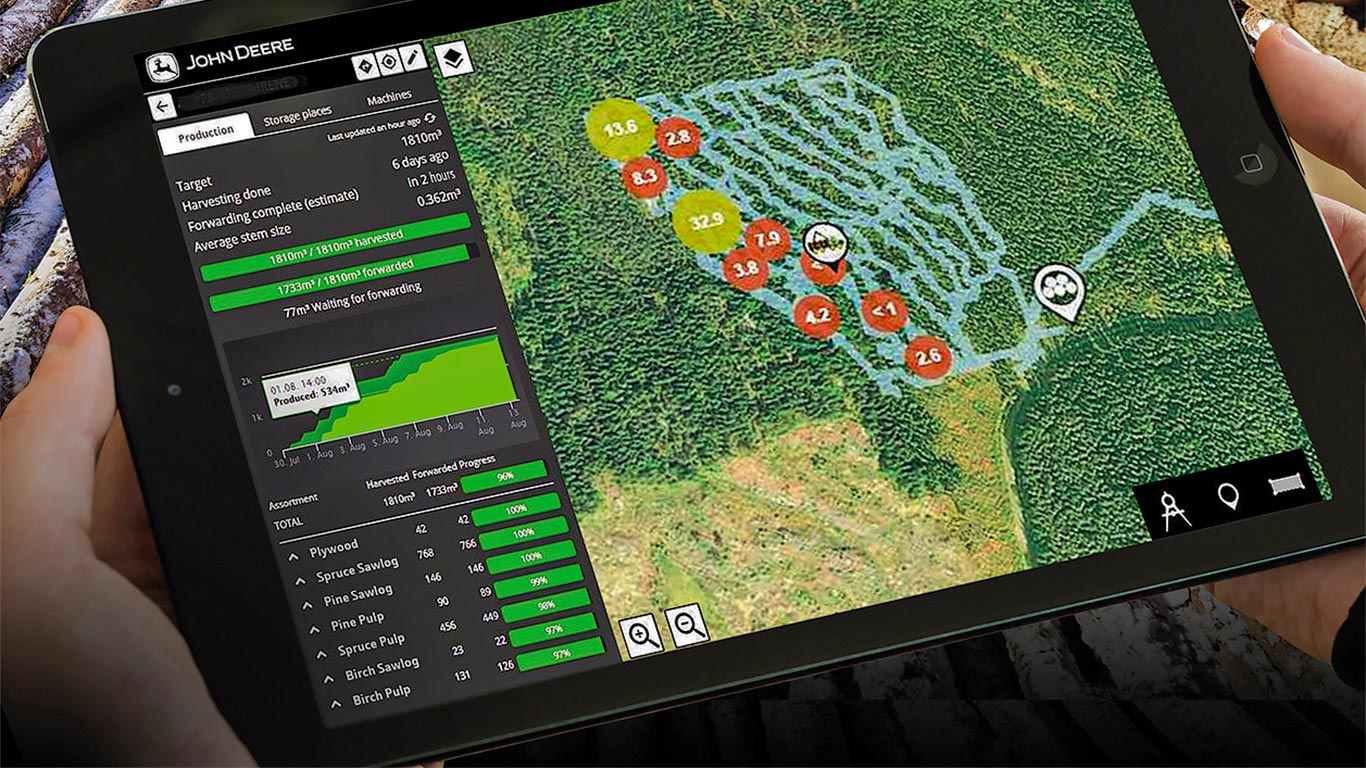 TimberManager app on tablet screen