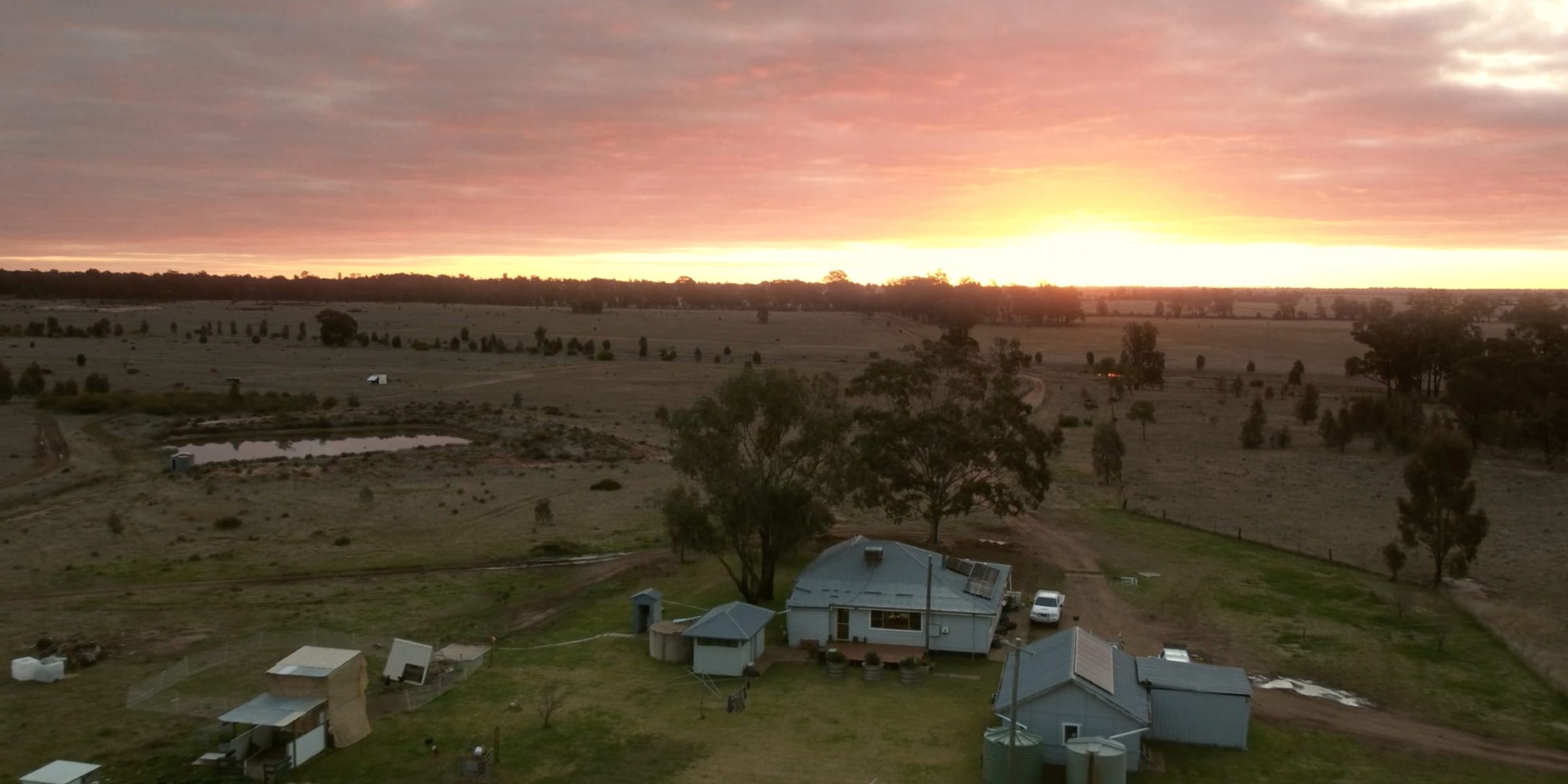 Landscape view of Emma and Will's regional property