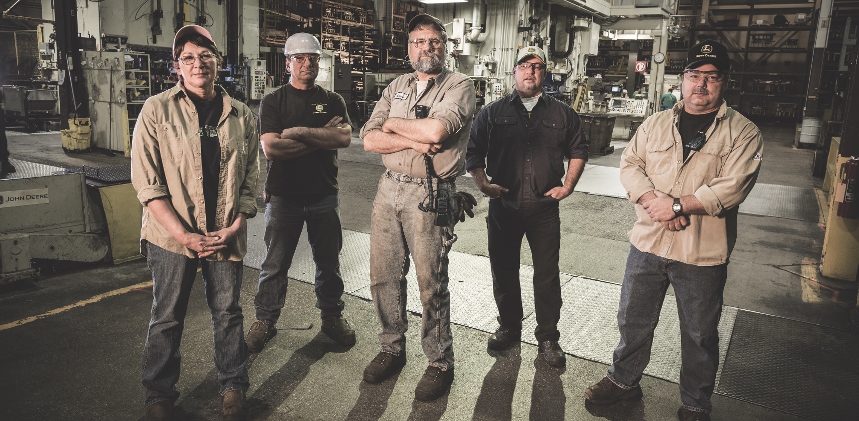 people on factory floor