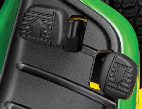 The redesigned mower deck lift lever