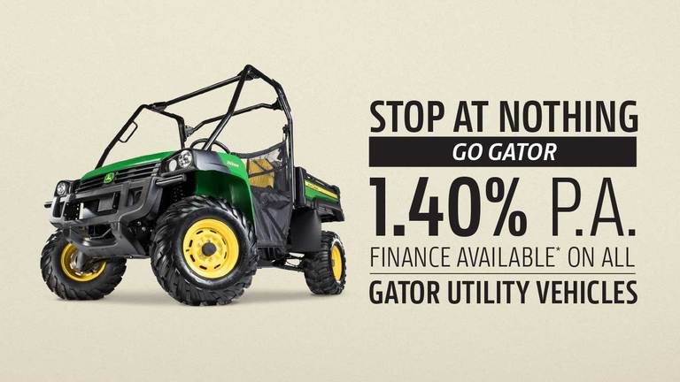 1.4% p.a. Finance Available* on all Gator™ Utility Vehicles
