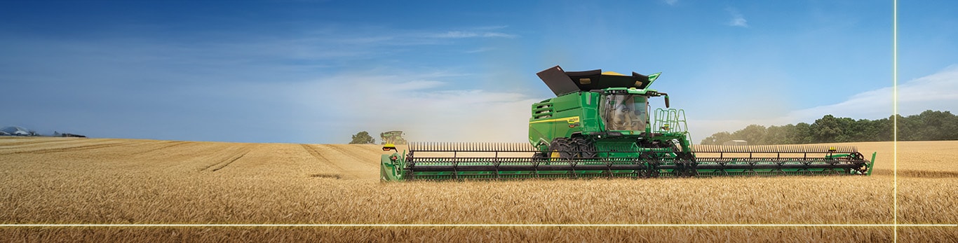Harvester in the field