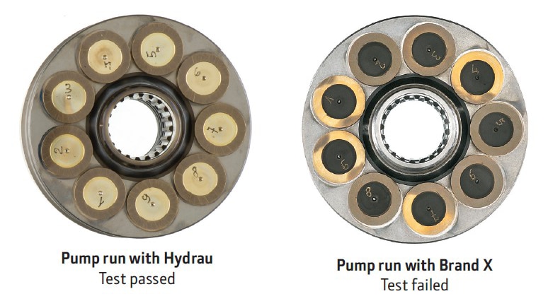 Pump run with Hydrau vs competitor