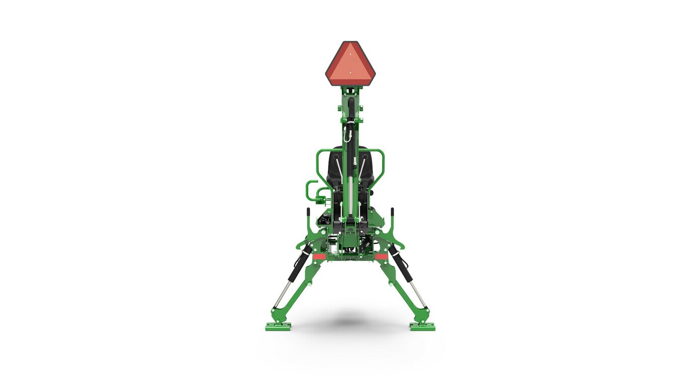 A front studio shot of BH270 backhoe