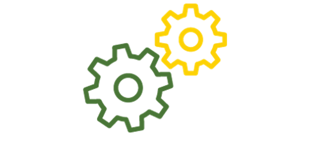yellow and green coloured simple to engage gear