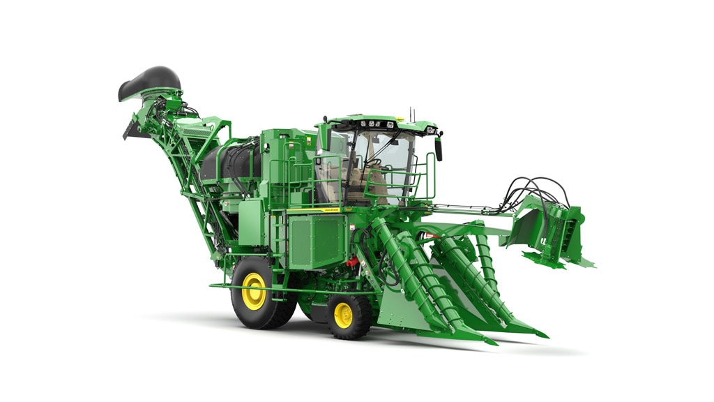 A studio photo of a CH750 Sugar Cane Harvester on a white, seamless setting.
