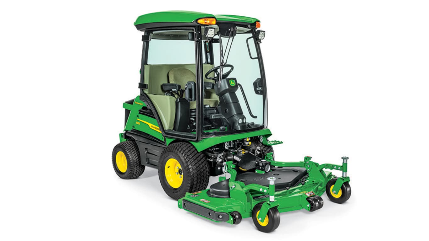 Diesel front mower with climate controlled cabs, ideal for everyday use.