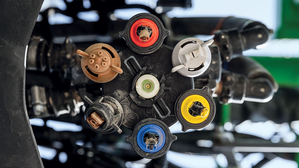 Close up view of ExactApply Nozzle Control System.