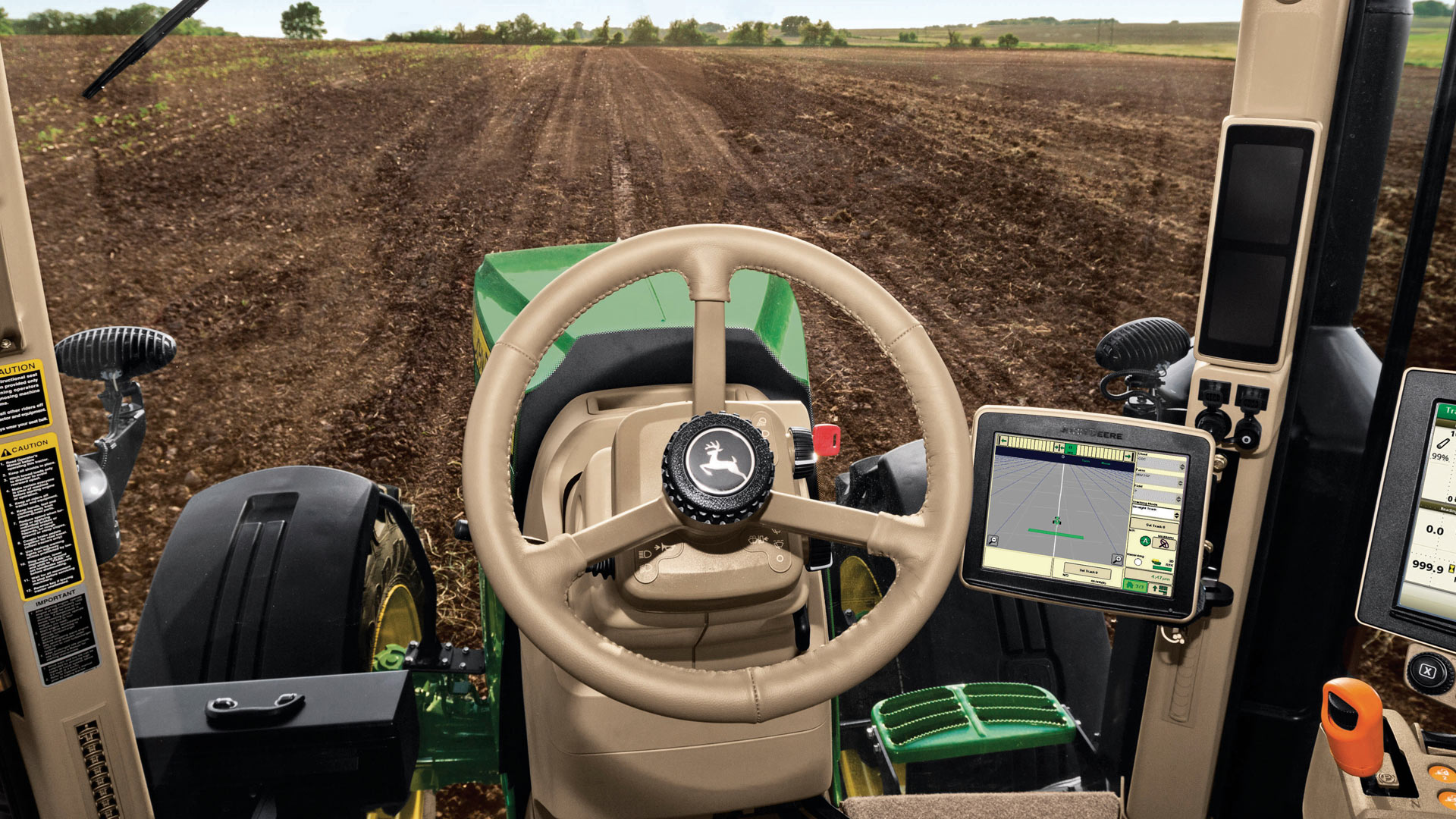 AutoTrac hands-free guidance installed on precision agriculture equipment.