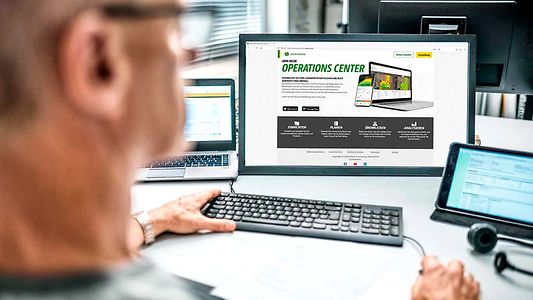 golf superintendent using precision turf apps on desktop device