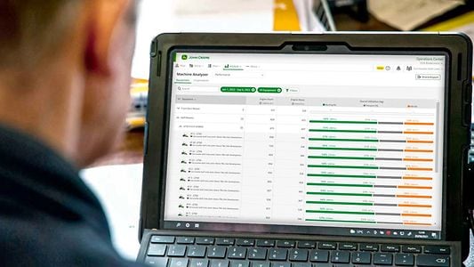 man using precision turf insights on tablet device