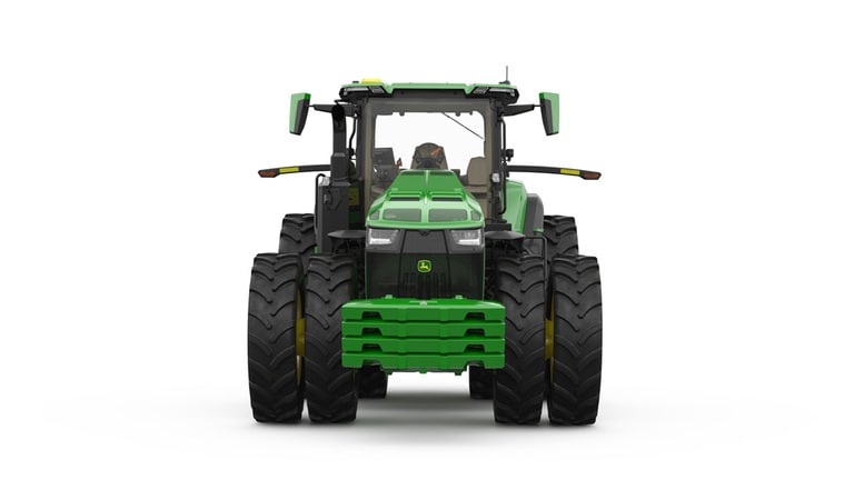 Studio image of Front facing 8R 440 Tractor