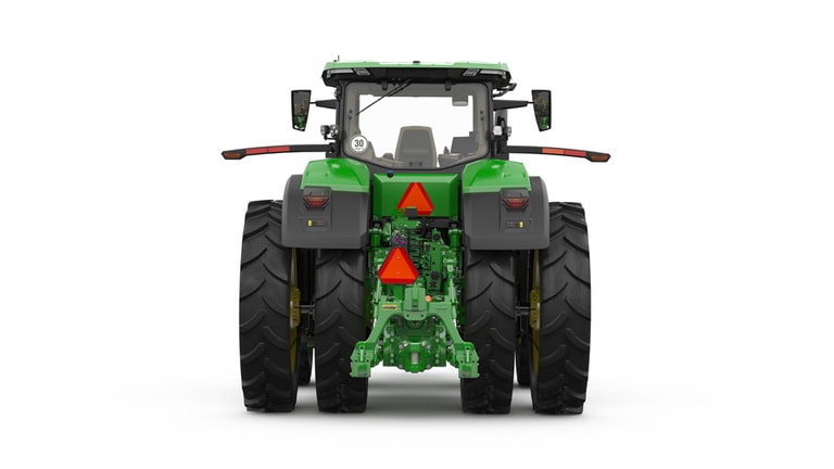 Studio image of Rear facing 8R 440 Tractor