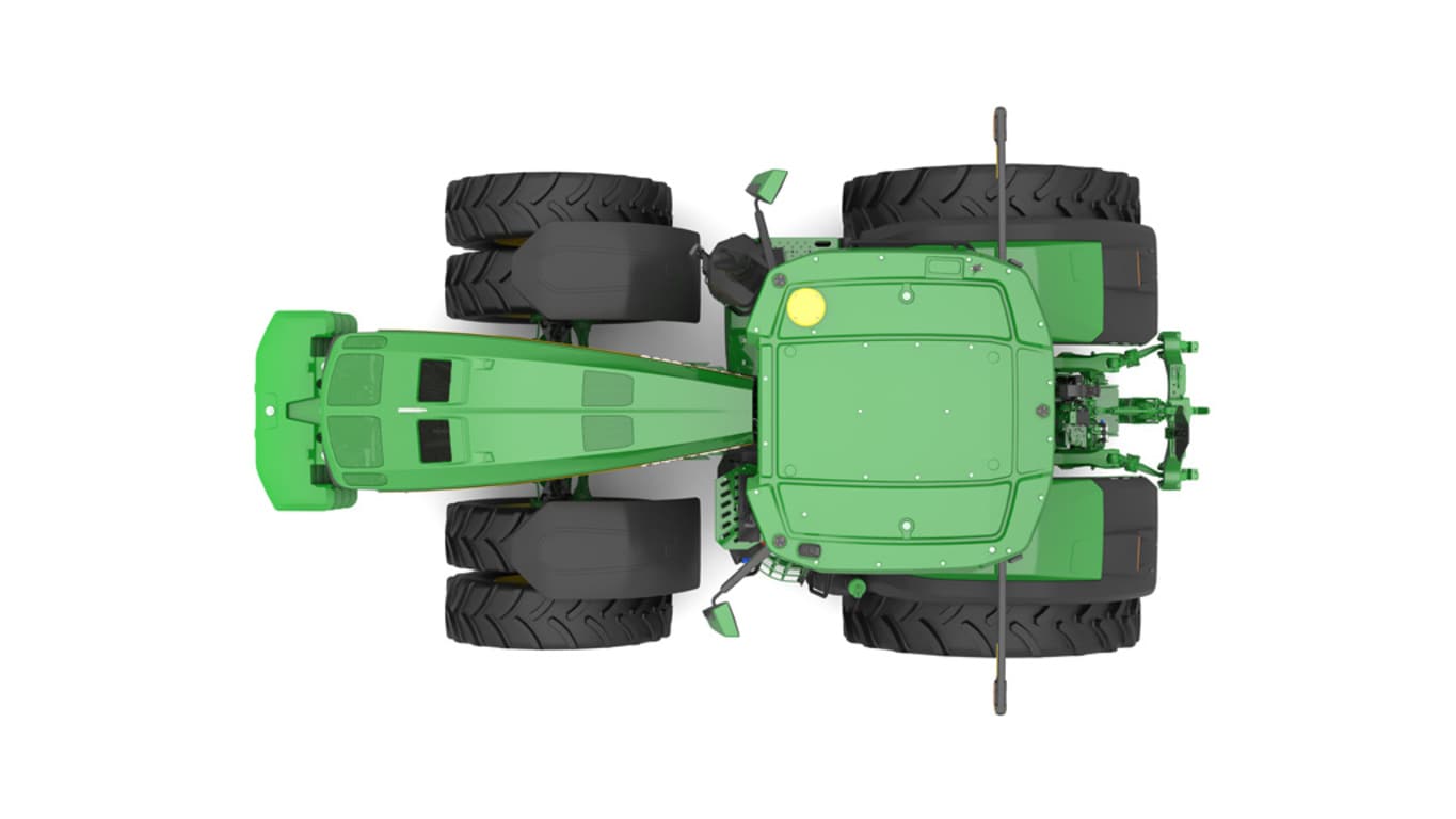 Studio image of Top facing 8R 440 Tractor