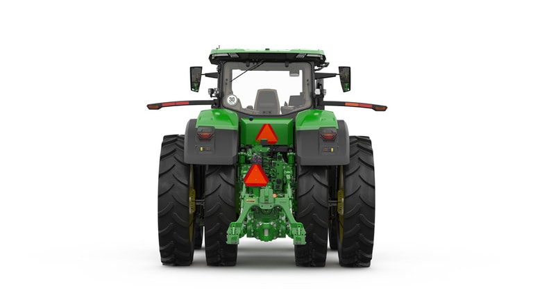 Studio image of Rear facing 8R 490 Tractor