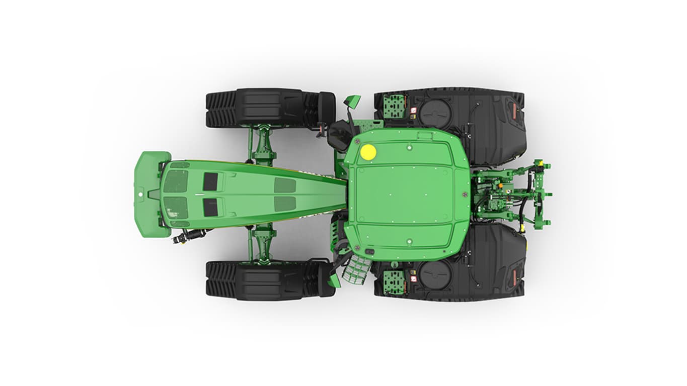 Studio image of Top facing 8RX 490 Tractor