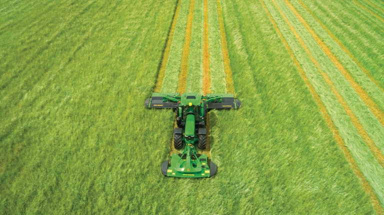tractor in a field